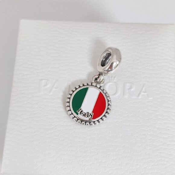 Pandora Italy Flag Exclusive Dangle Charm with box - Picture 3 of 6